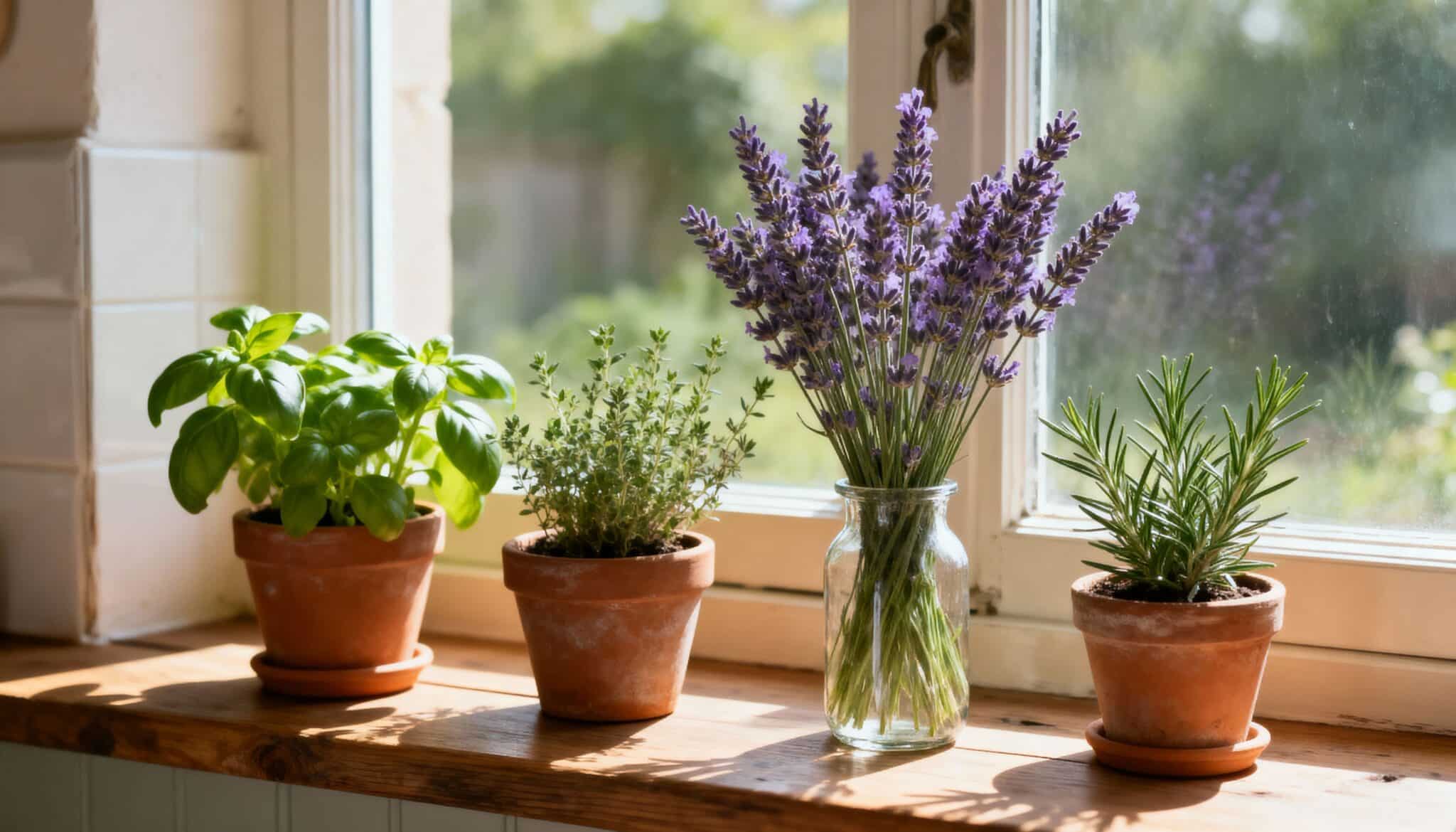 Fresh Flowers and Herbs