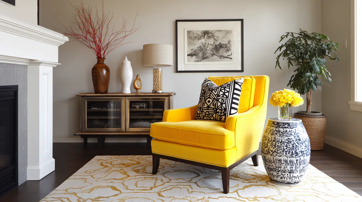 add a pop of color with furniture