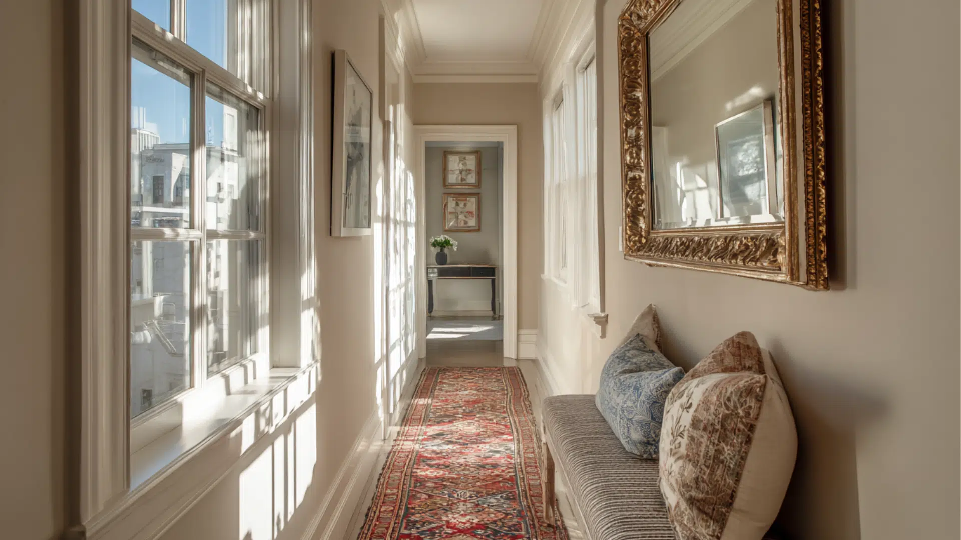 add mirrors on one wall