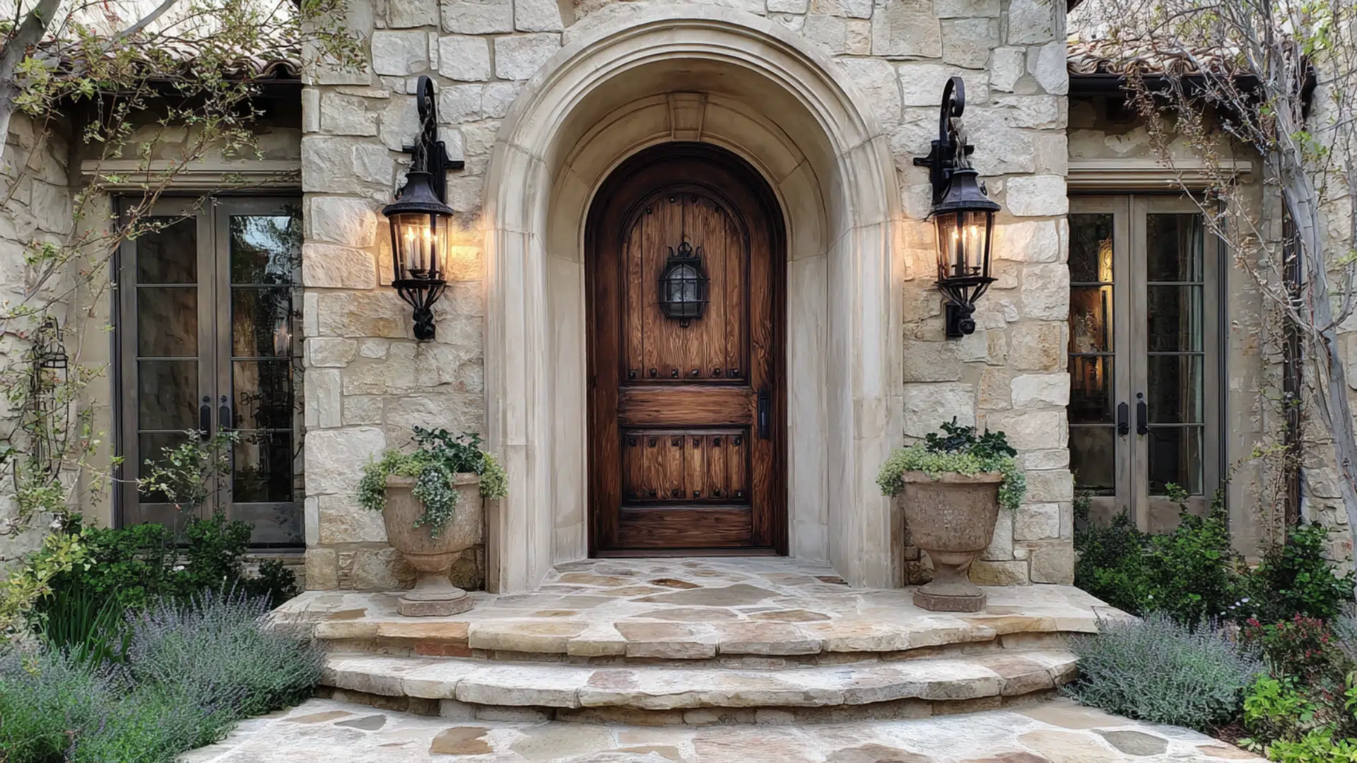 arched entry doors
