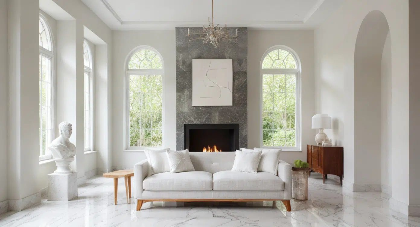 choose low profile furniture with straight lines