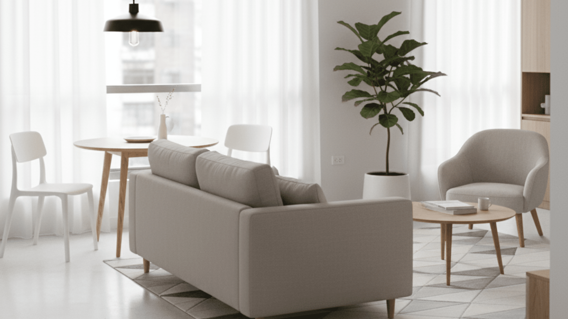 compact open plan layout with zoning