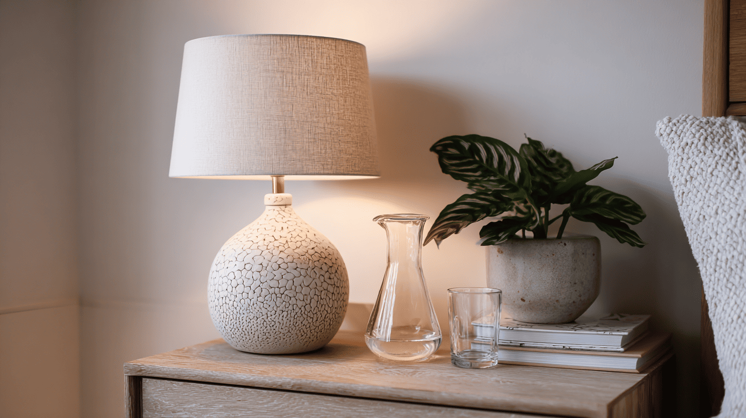 cute bedside table styling