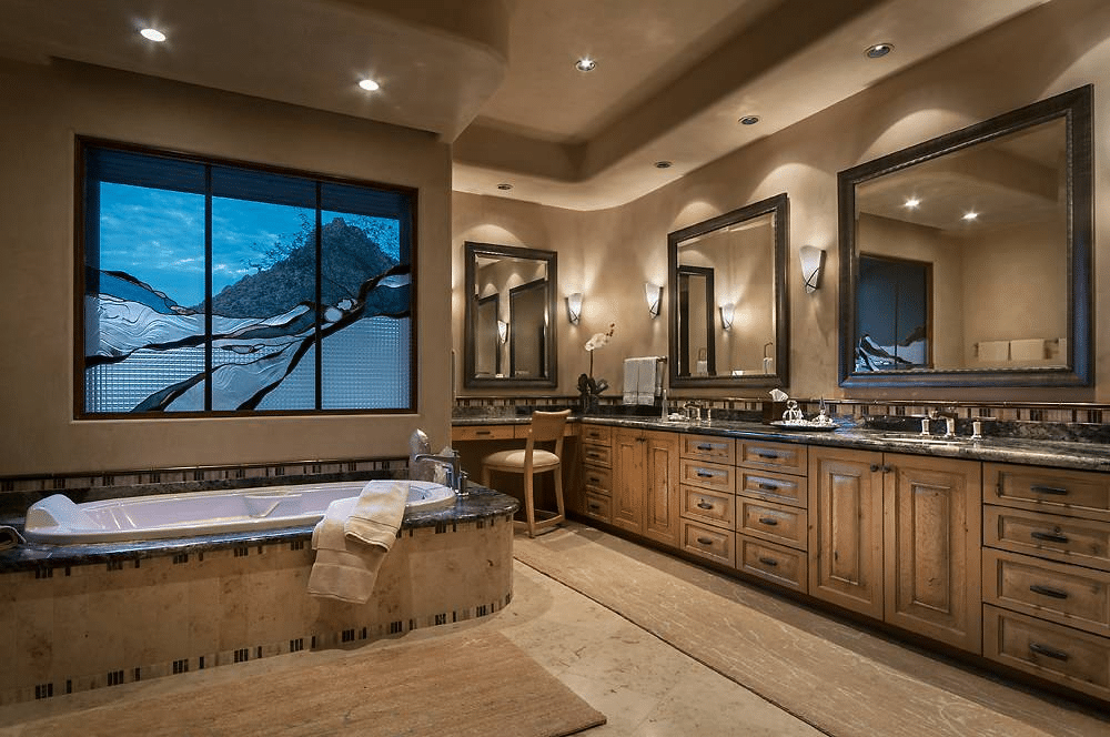 earth tone bathrooms