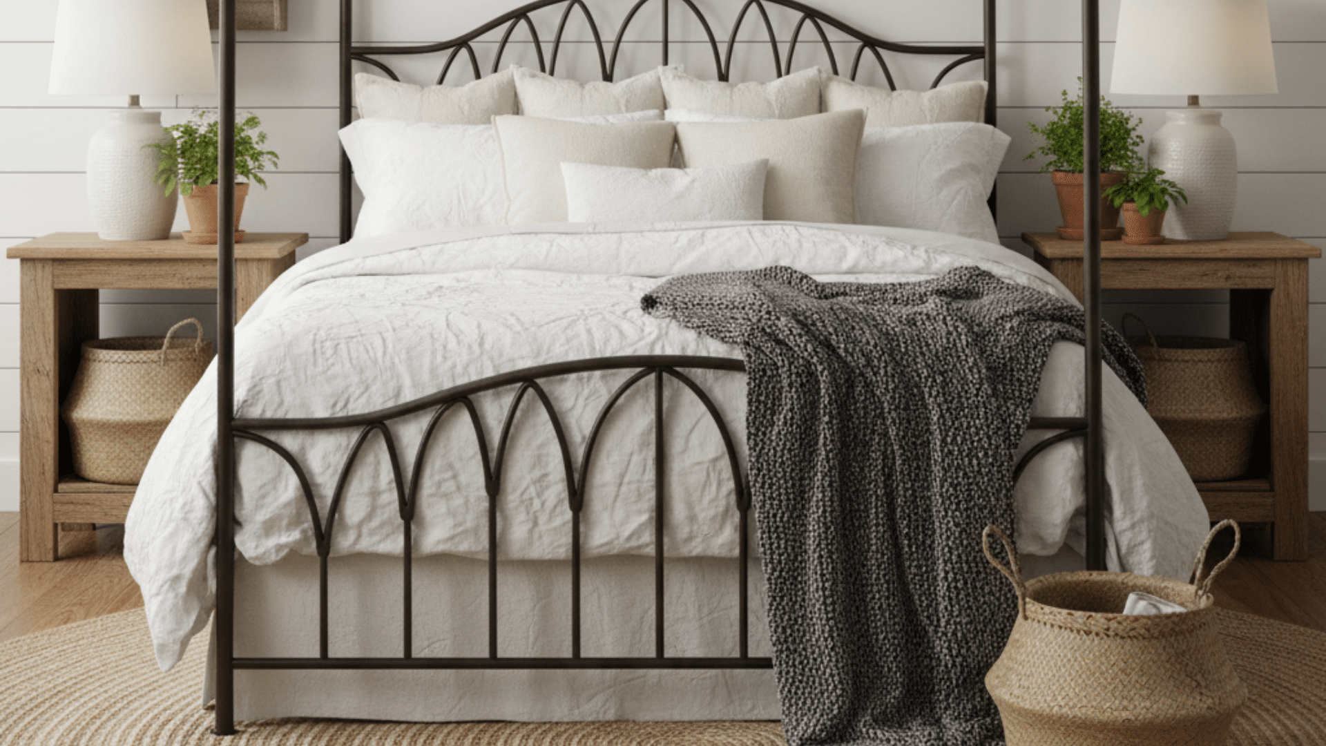 farmhouse bedrooms with canopy beds