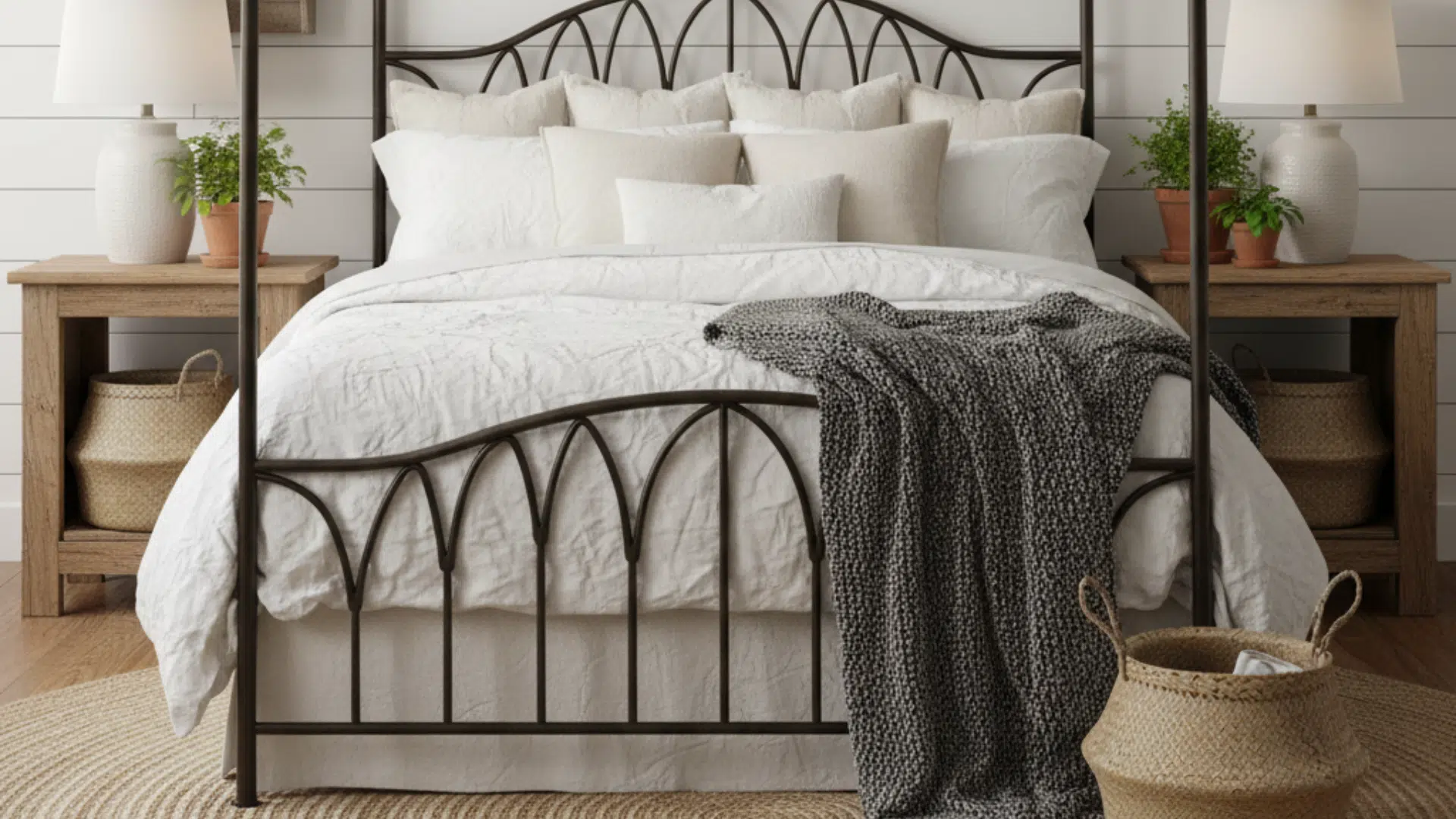 farmhouse bedrooms with canopy beds