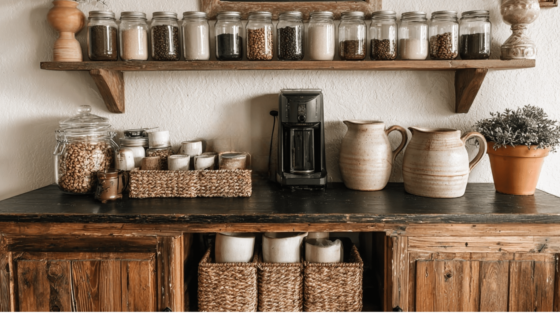 farmhouse coffee bar