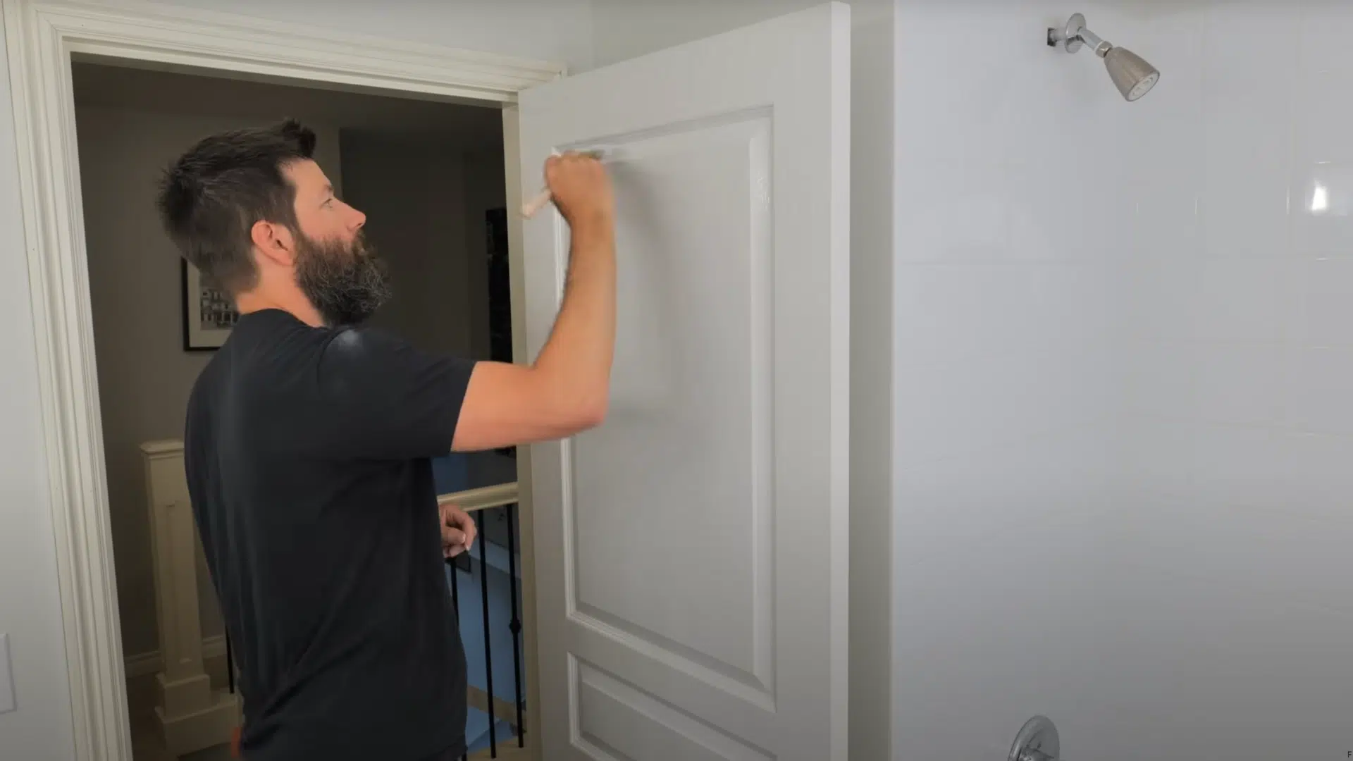 finish with brush for texture