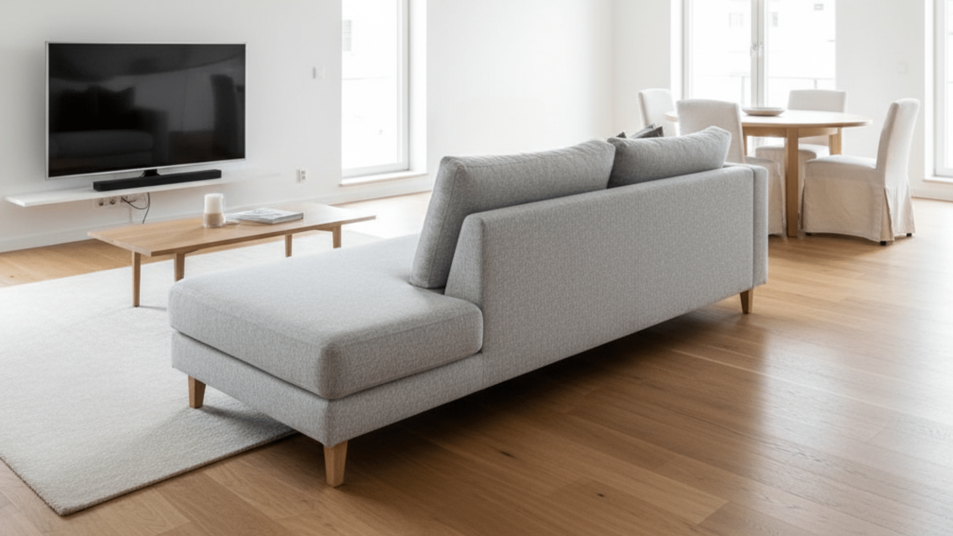 float your sofa in the middle