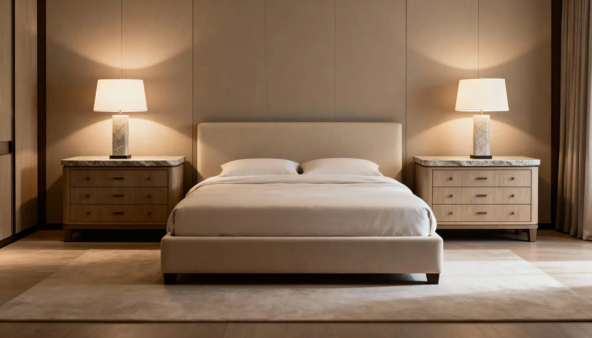 go oversized with nightstands