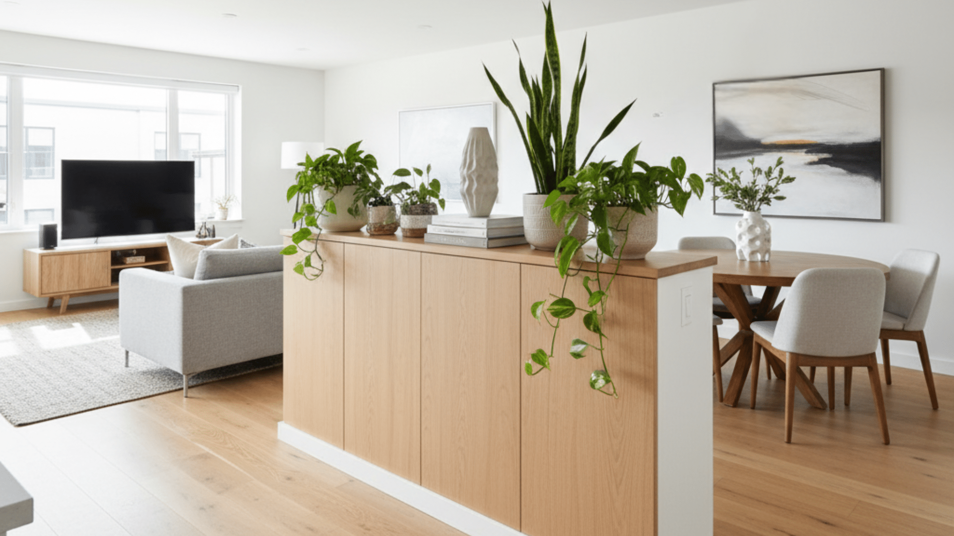 install a half wall room divider