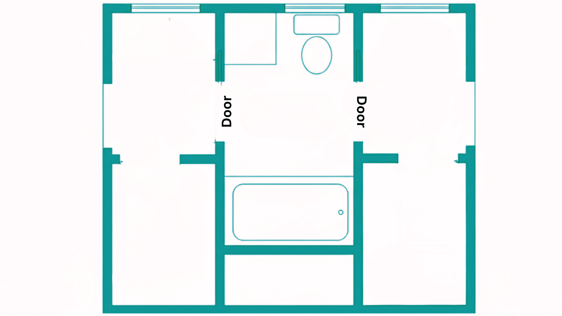 jack and jill bathroom layout