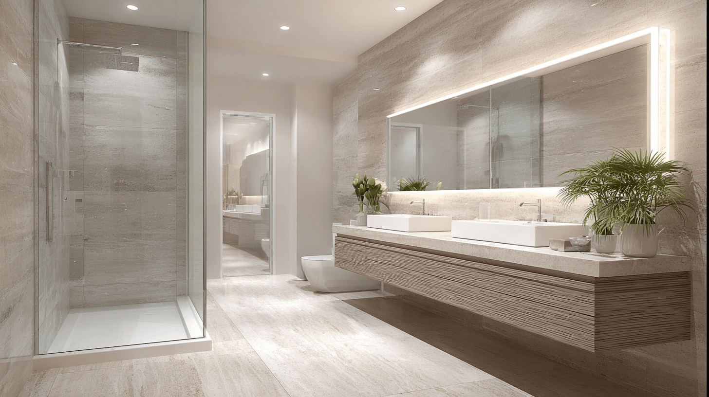 large format tile walls