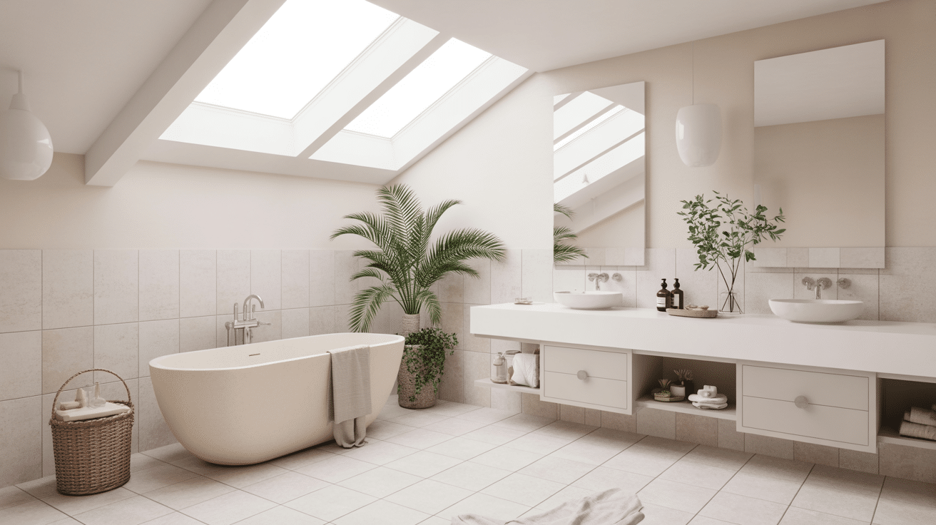 light filled spa inspired bathrooms