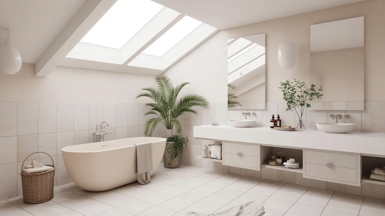 light filled spa inspired bathrooms
