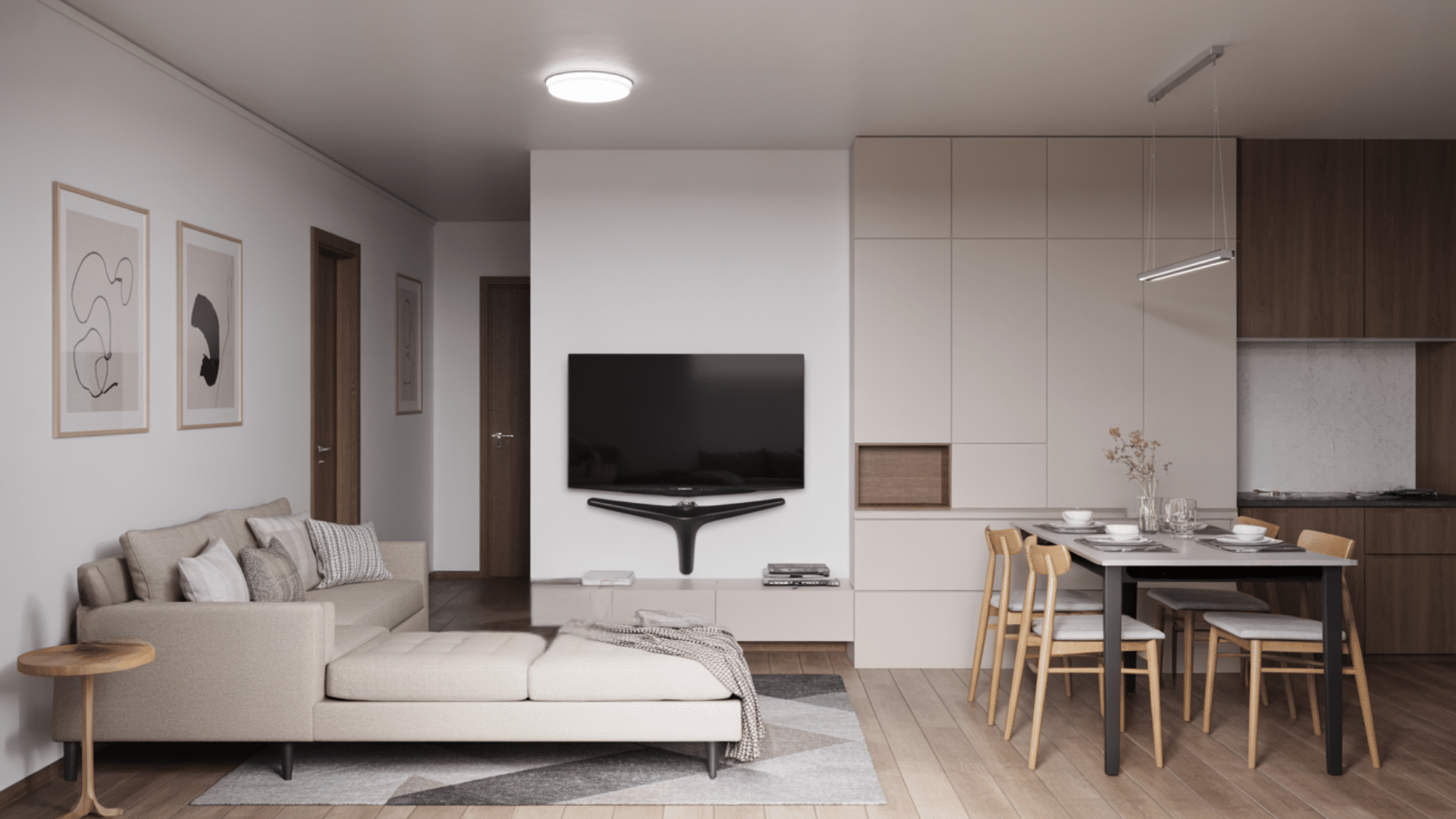 mount the tv on a swivel arm