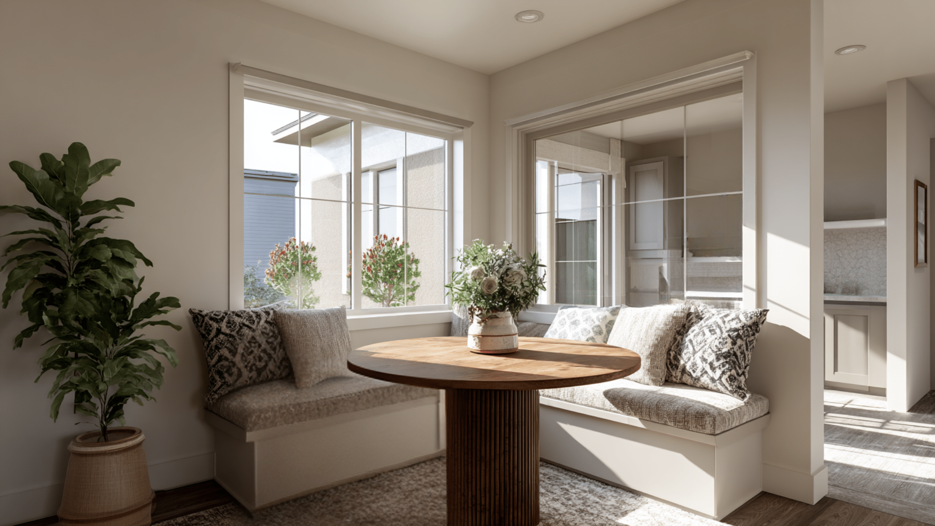 place dining table against the window