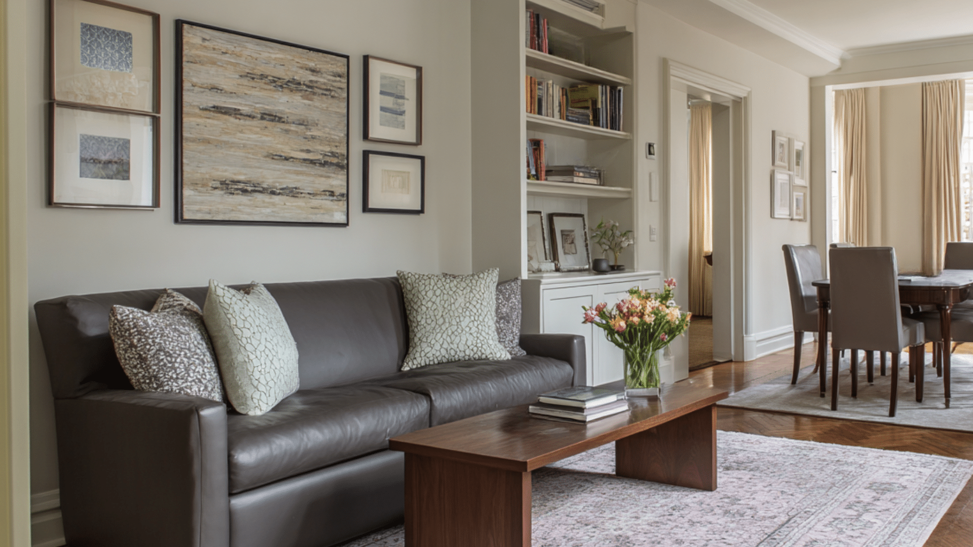 position the sofa at an angle