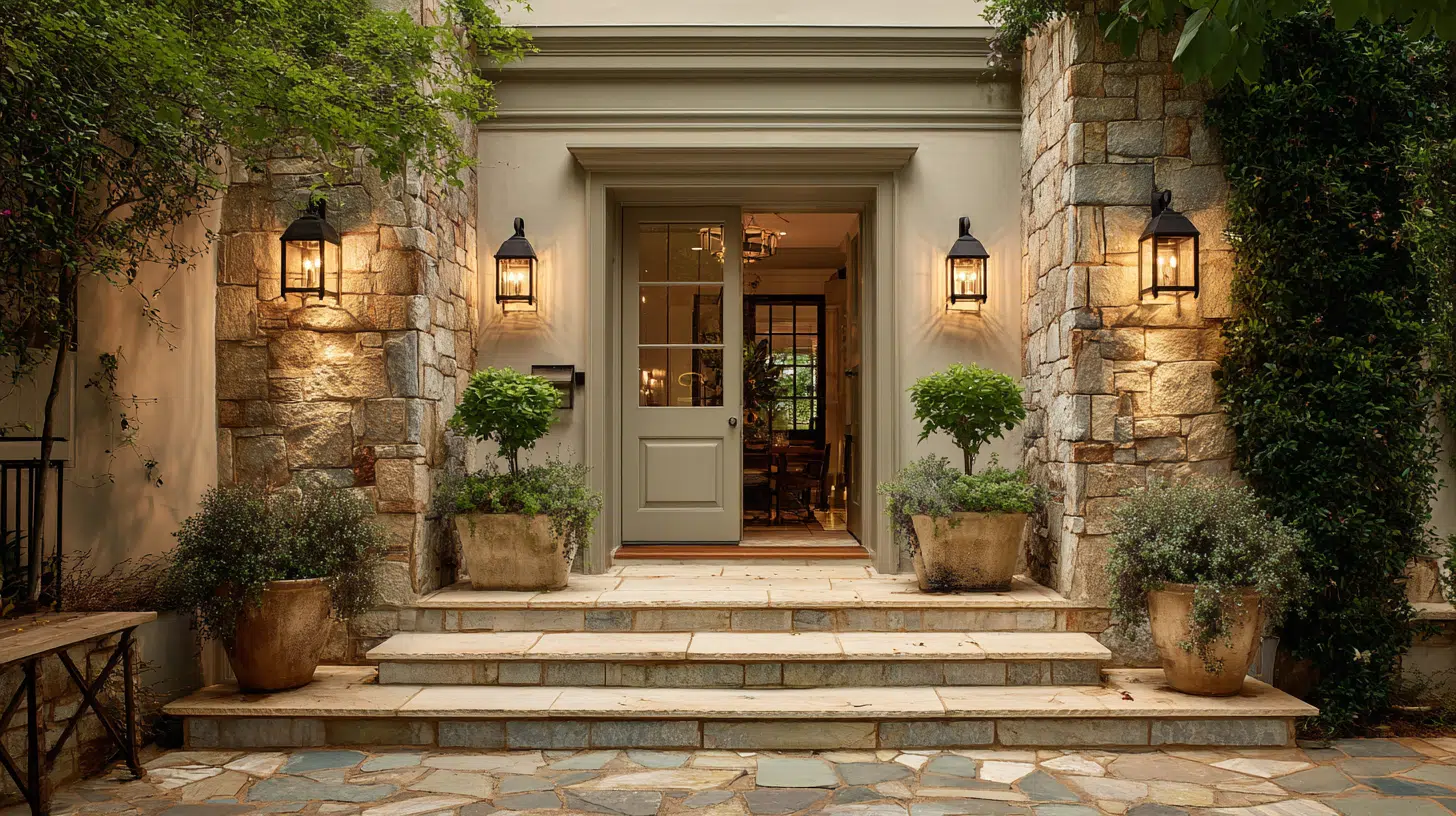 recessed entry portico