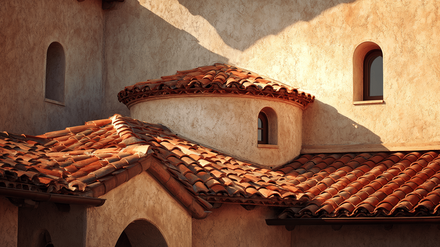 red clay tile roofing