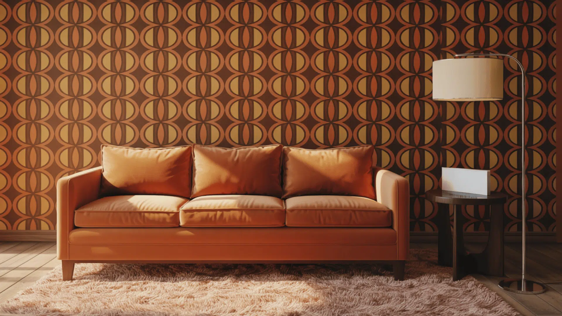 retro patterned wallpaper
