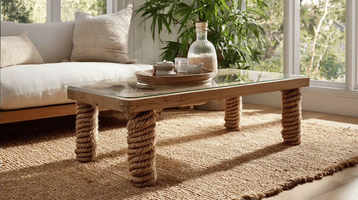 rope wrapped table legs