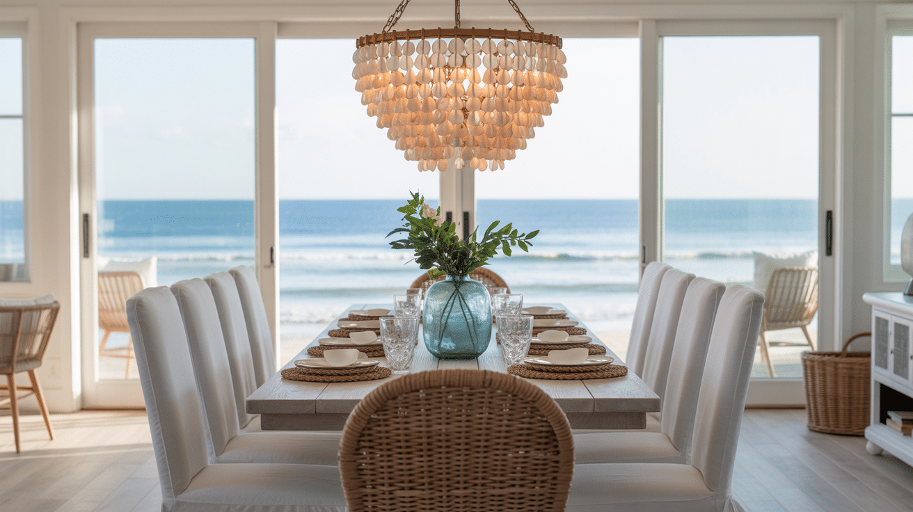 seashell chandeliers or light fixtures