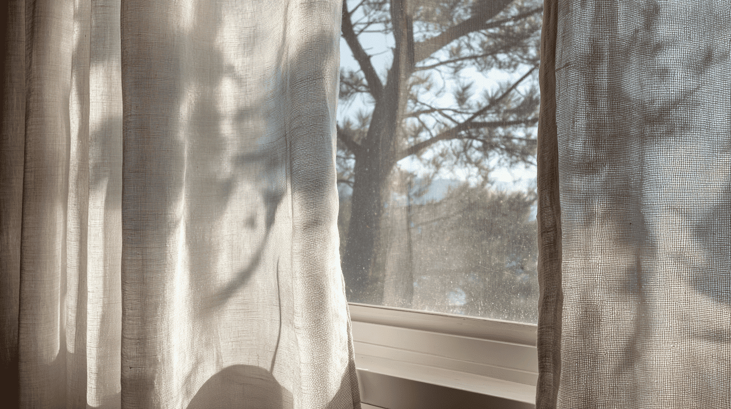 soft linen or cotton curtains