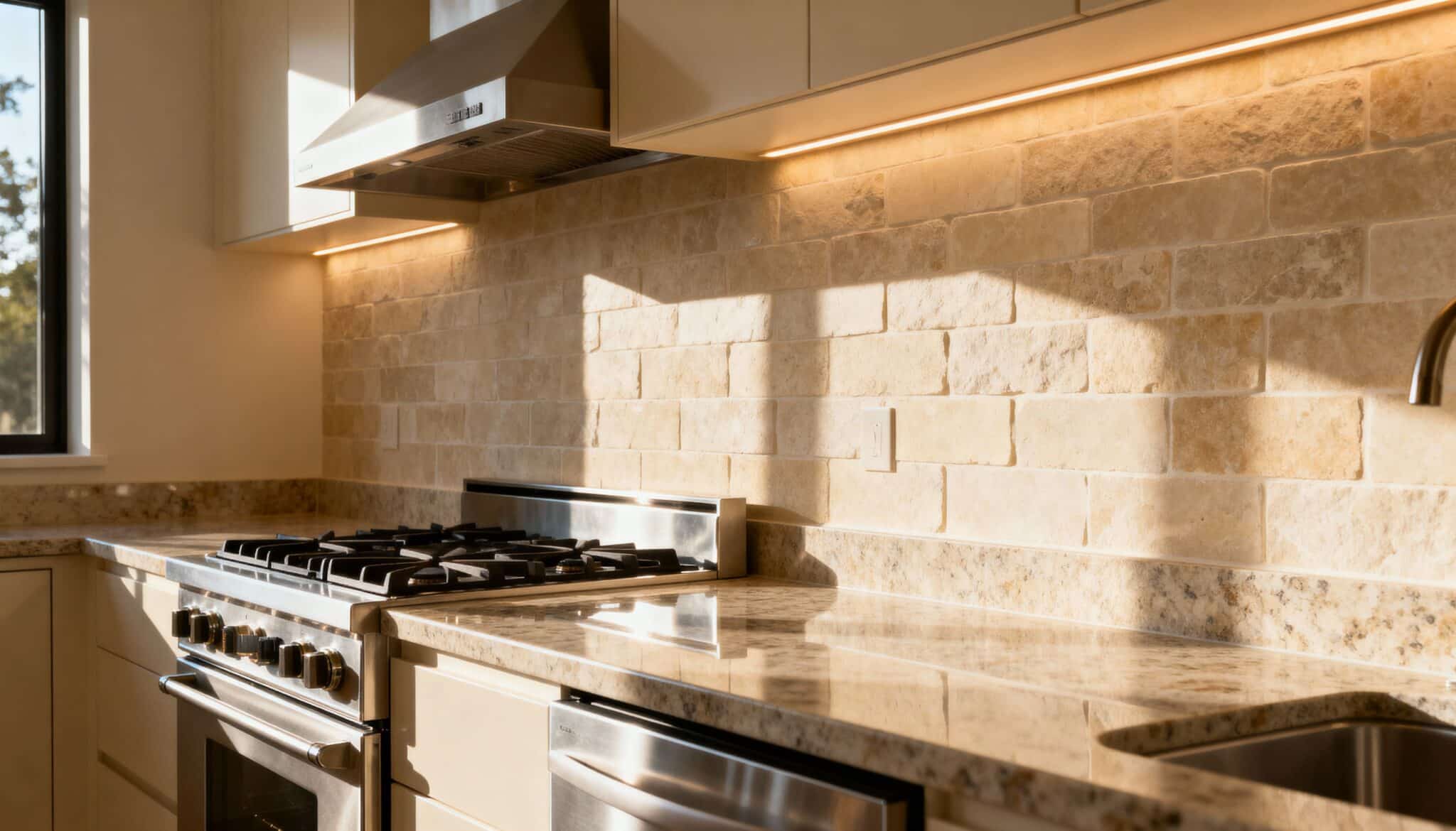 stone backsplash