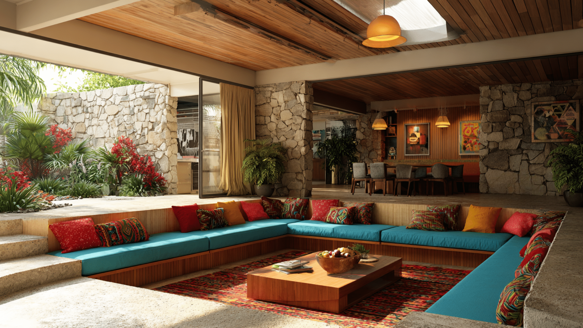 sunken living rooms