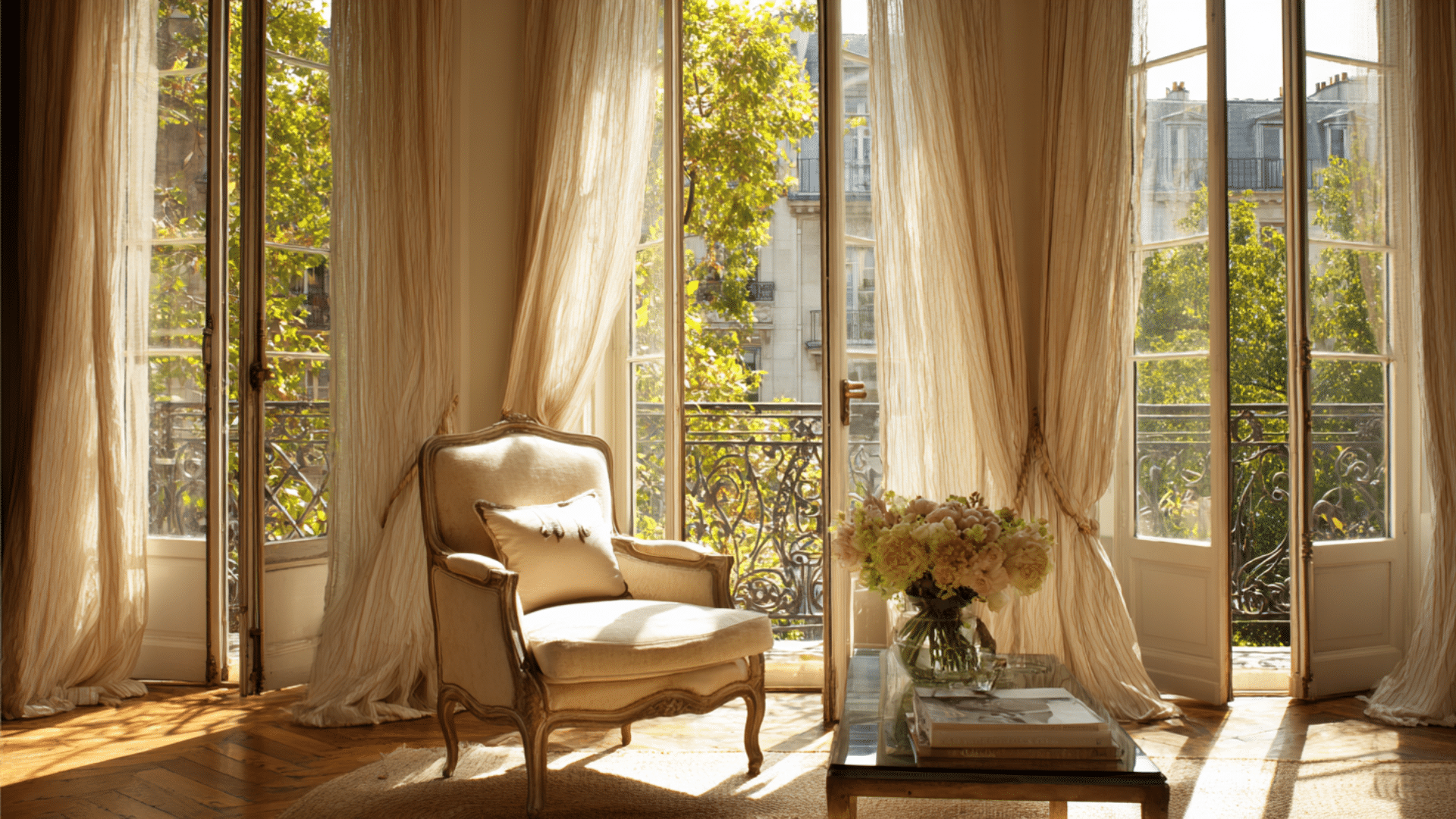 tall windows with drapery