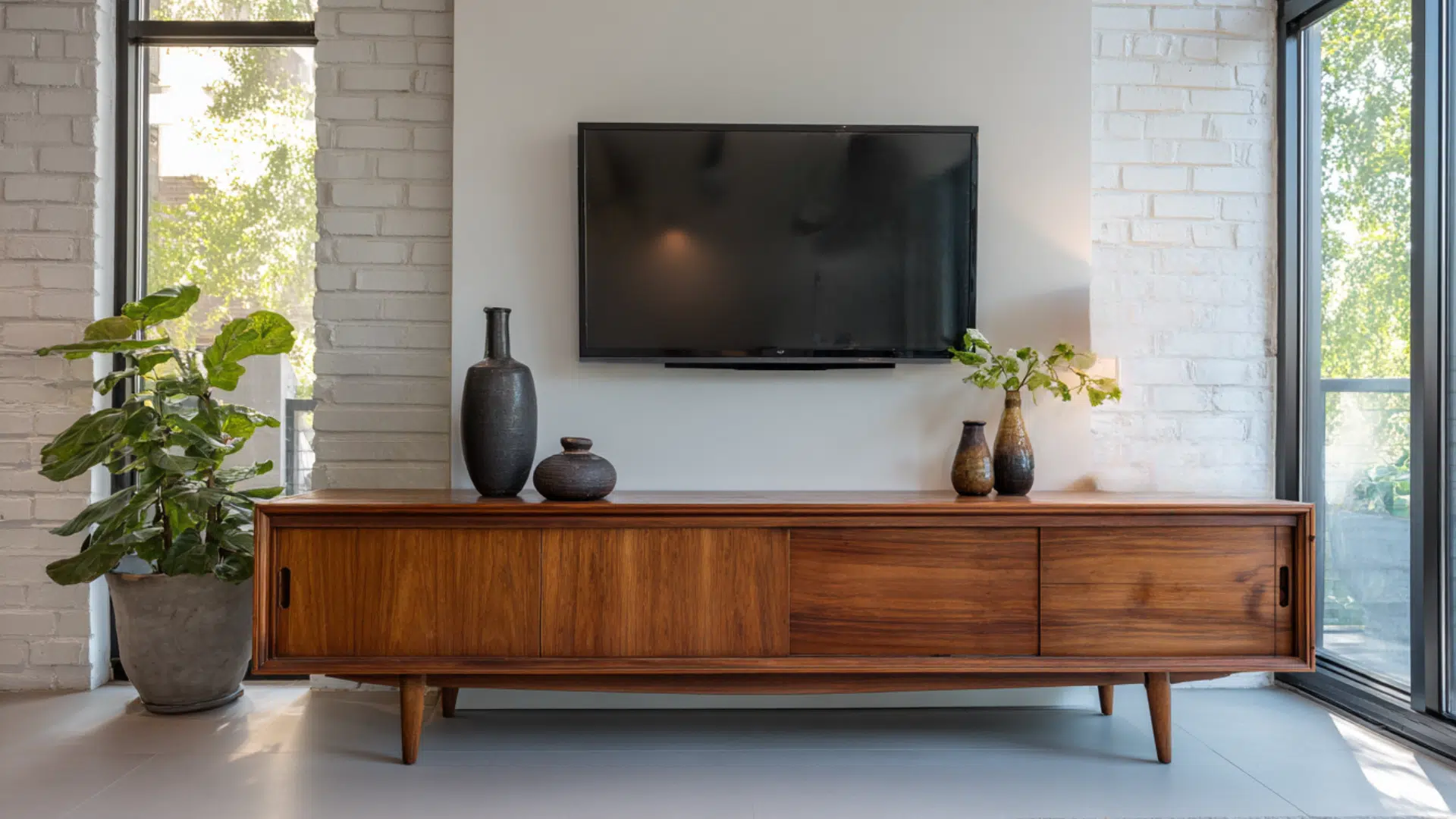teak wood credenzas