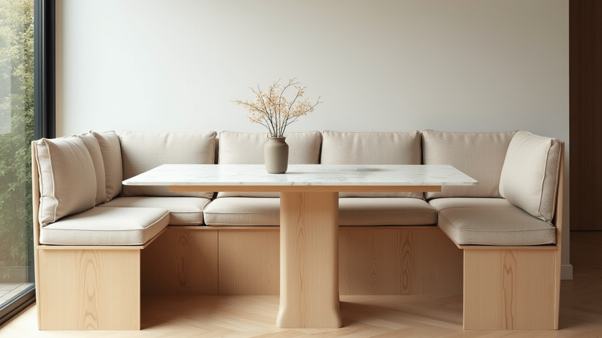 try a bench instead of dining chairs