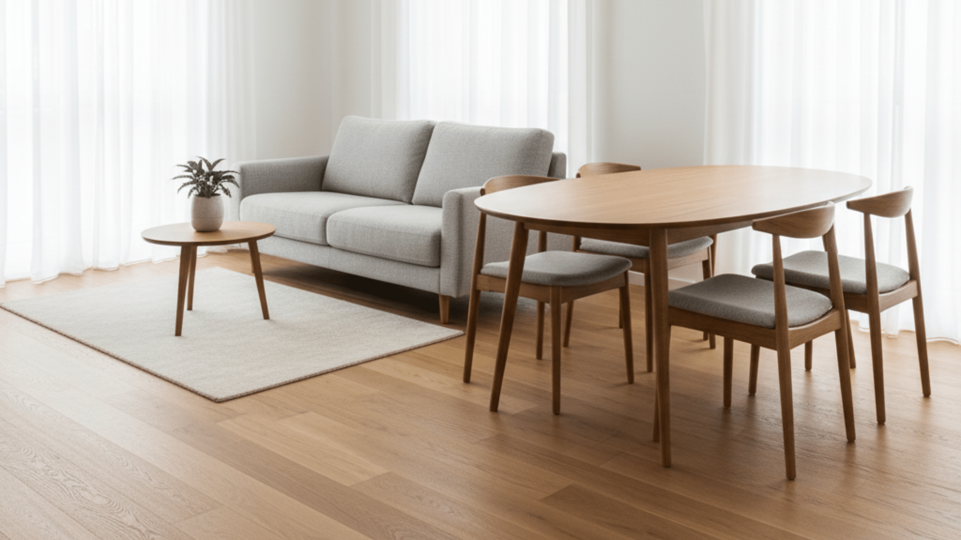 try an oval dining table