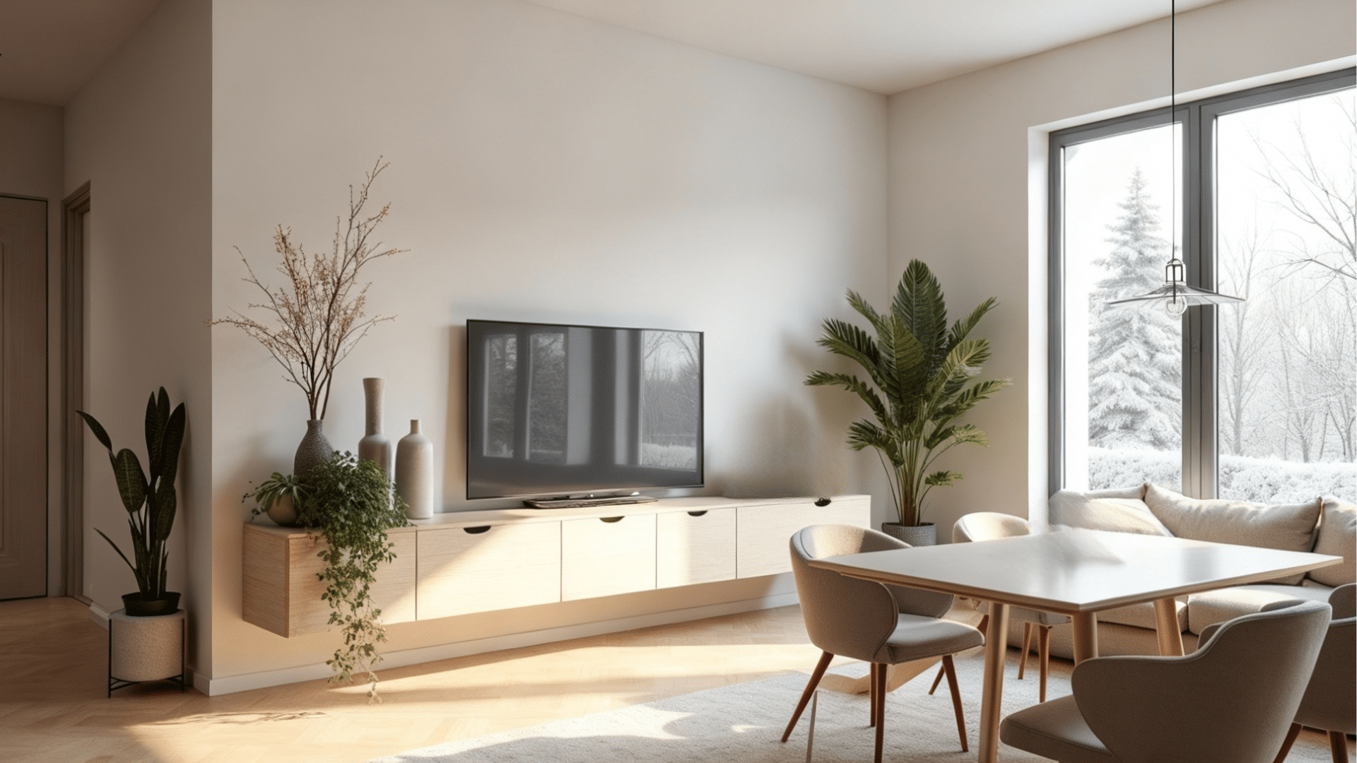 use a credenza as a room divider