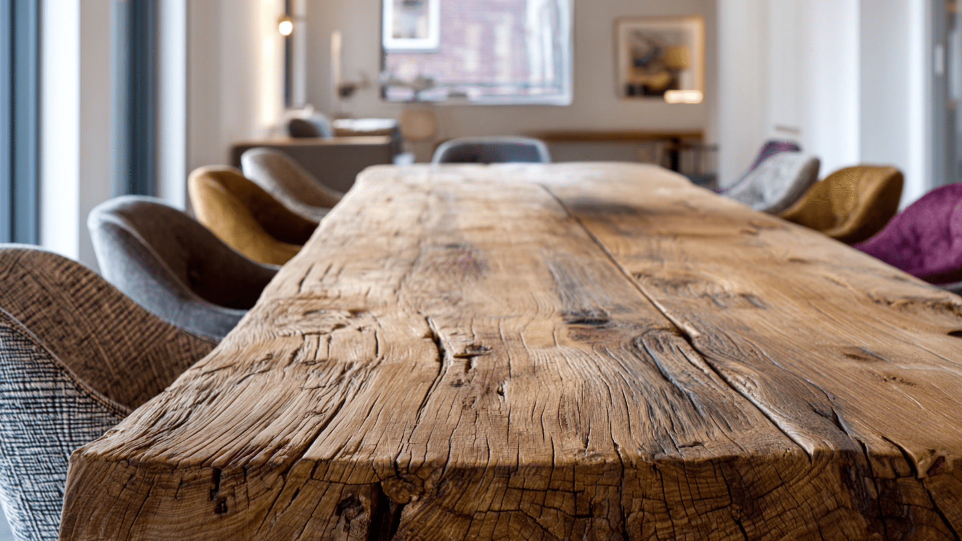 use a solid wood table with character
