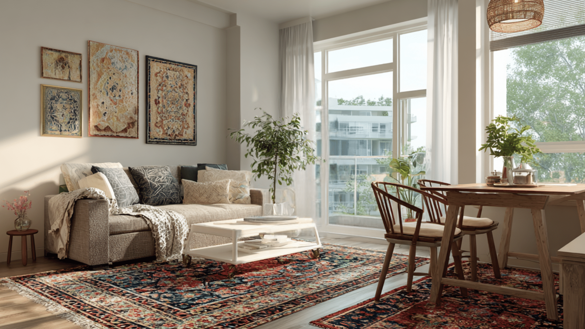 use different rugs for each area