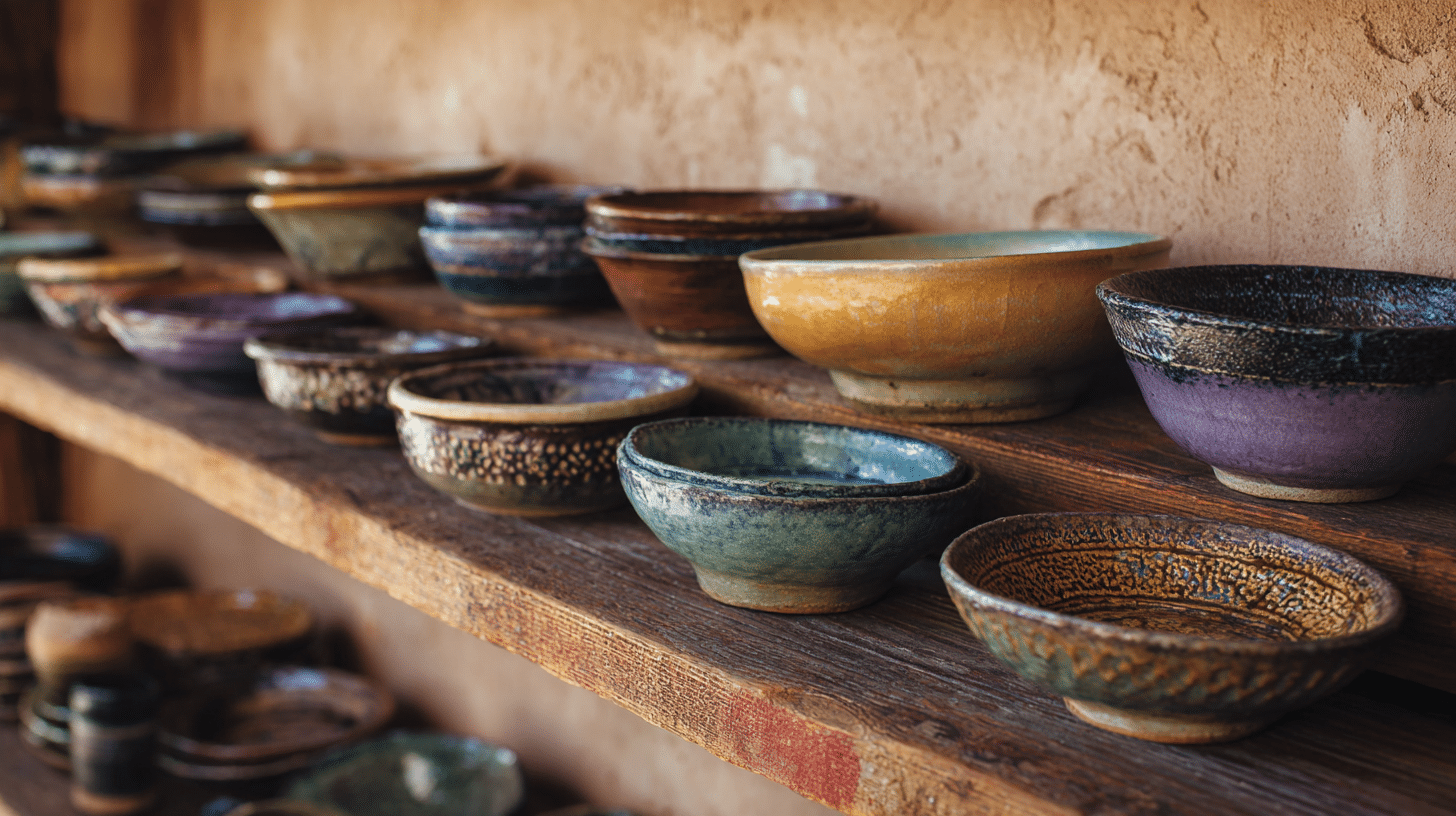 use handmade pottery for everyday dishes