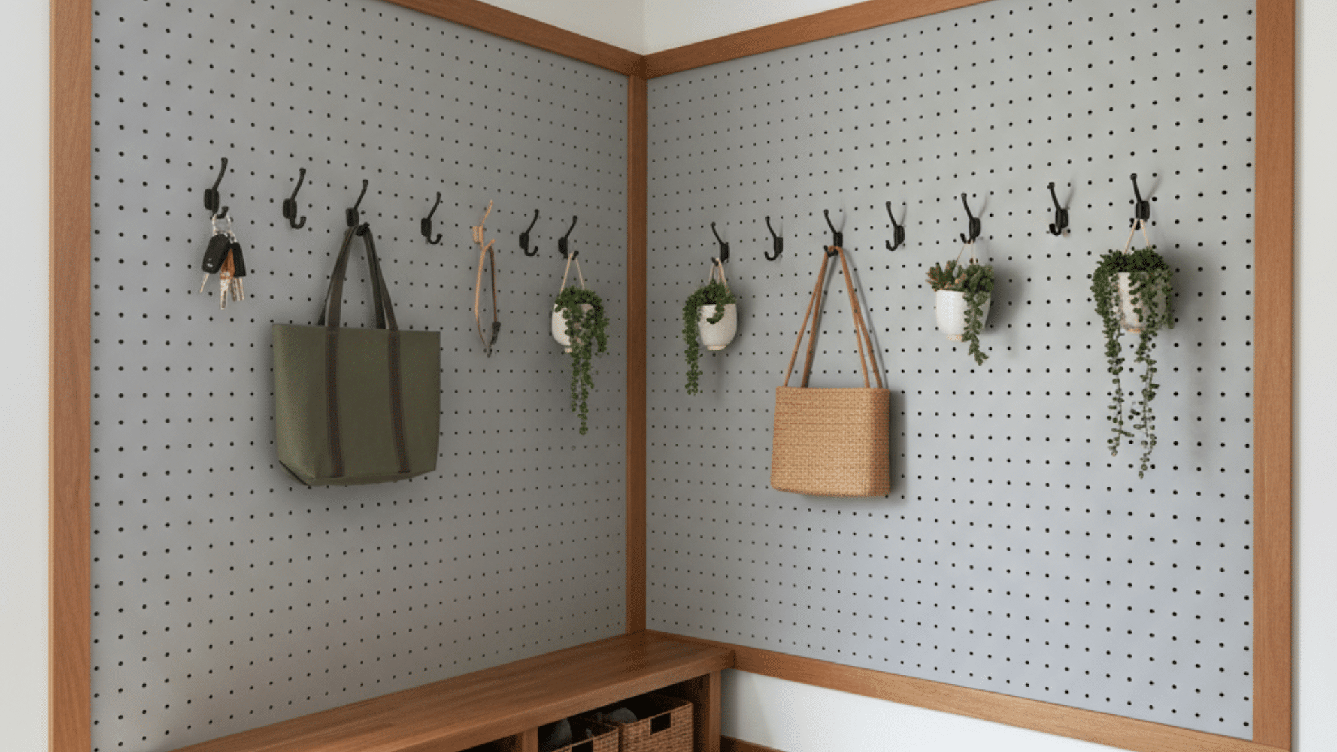 use pegboard panels