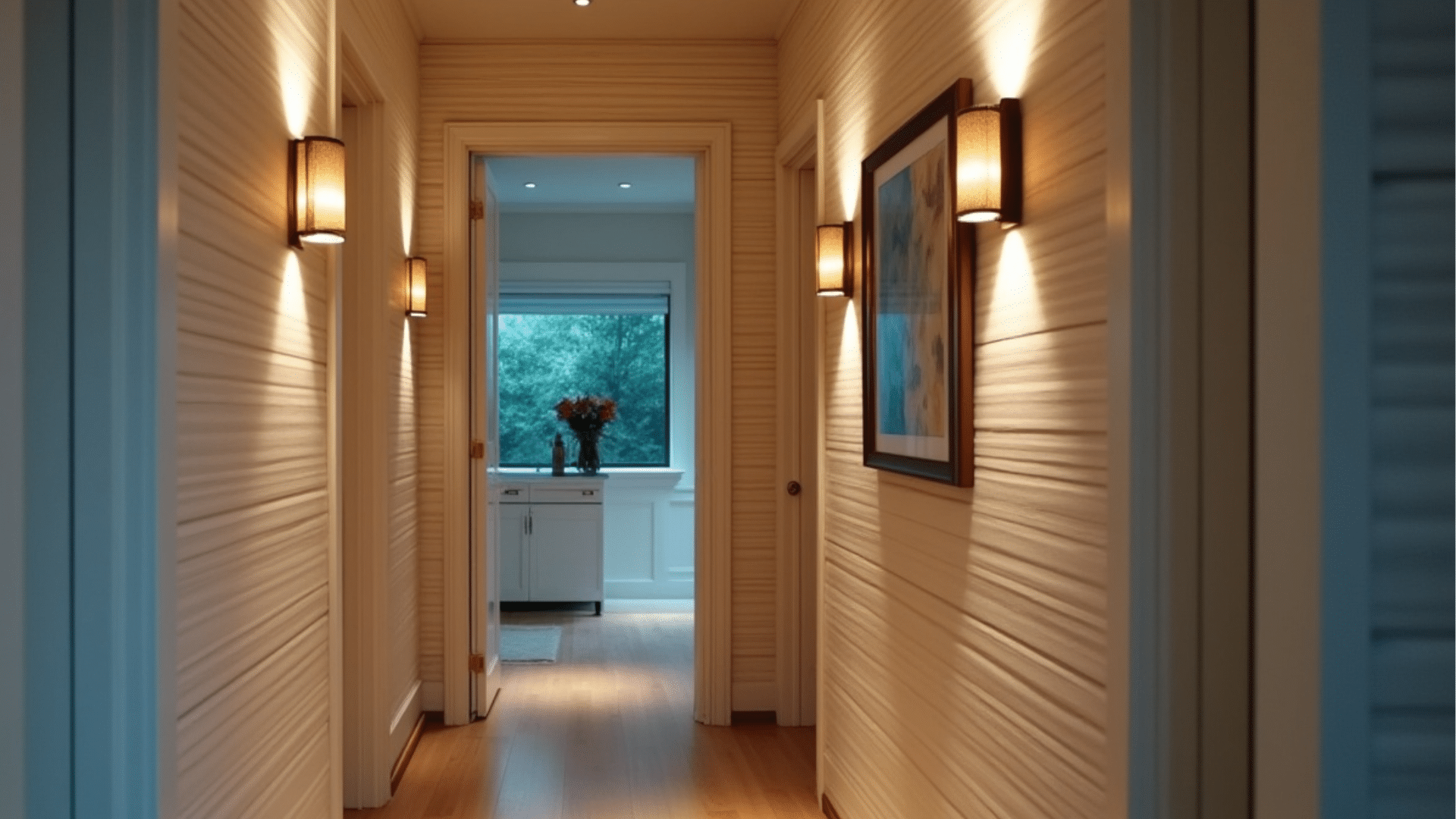 use striped wallpaper