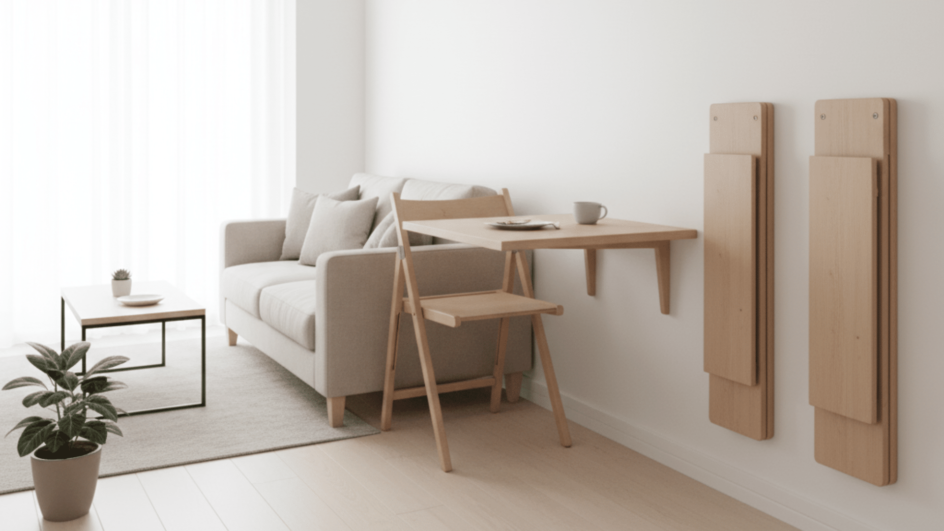 use wall mounted fold out seating