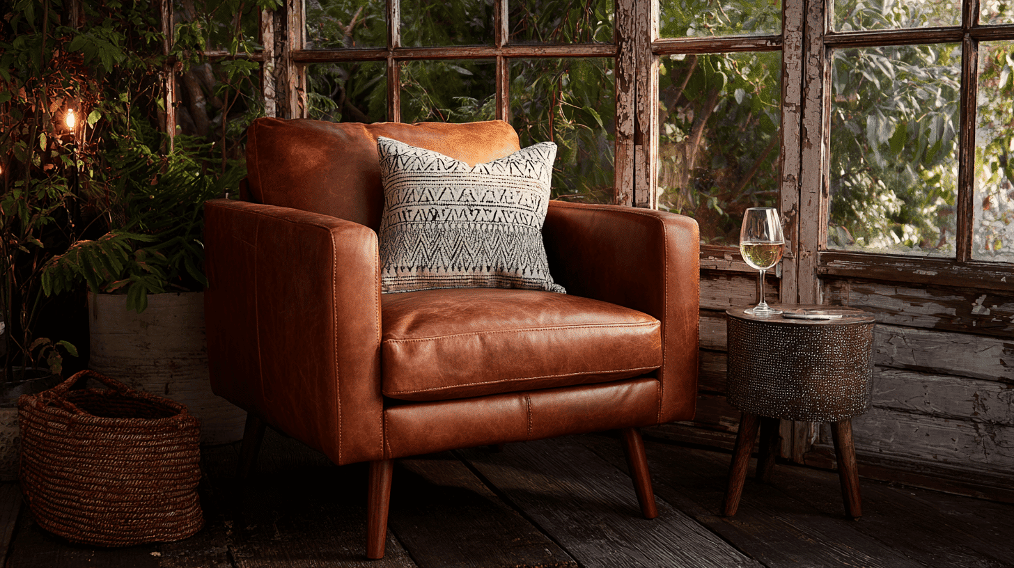 vintage leather armchairs