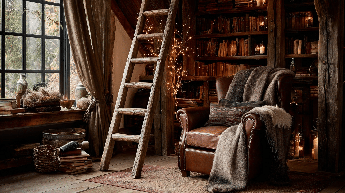 wooden ladder decor