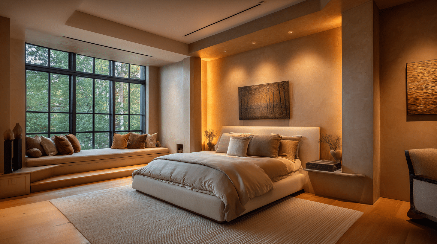 Bed-Against-Storage Layout