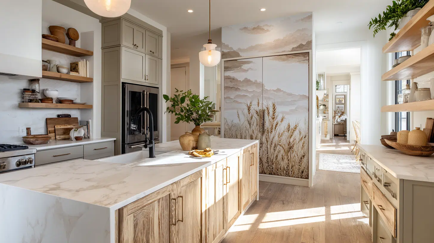 Hand-Painted Pantry Door Mural