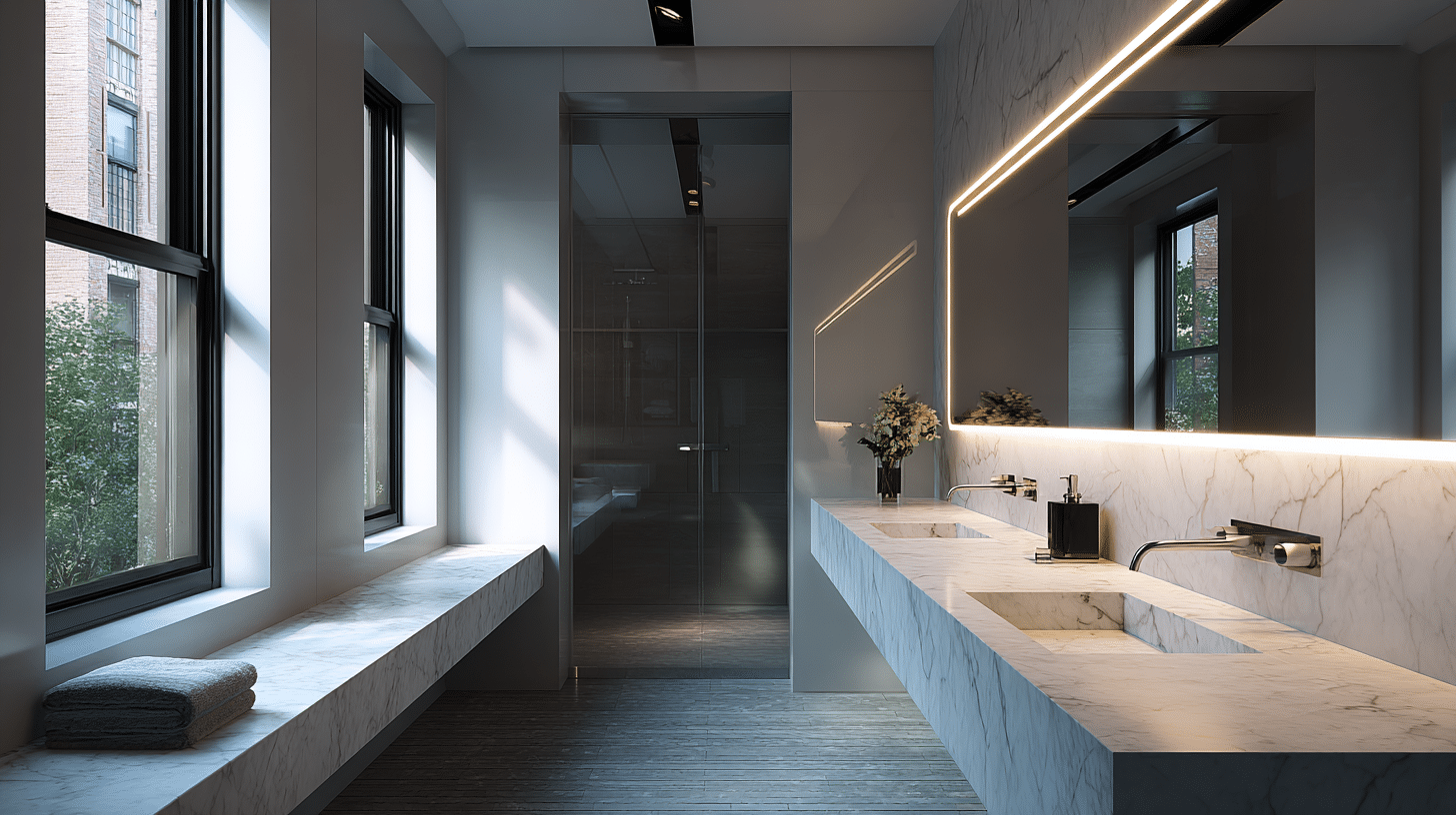 Linear Black Lighting as the Main Visual Feature