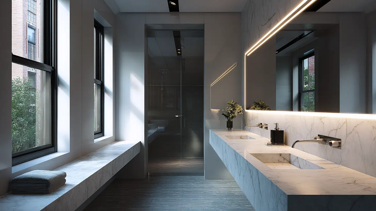 Linear Black Lighting as the Main Visual Feature