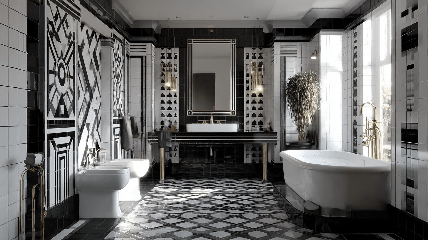 Neo Art Deco Black and White Revival