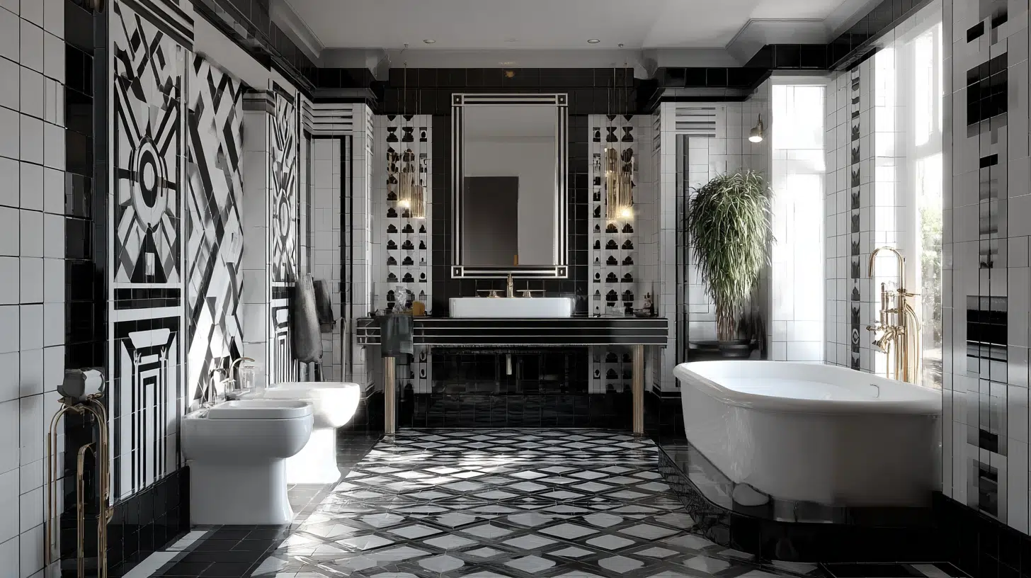 Neo Art Deco Black and White Revival