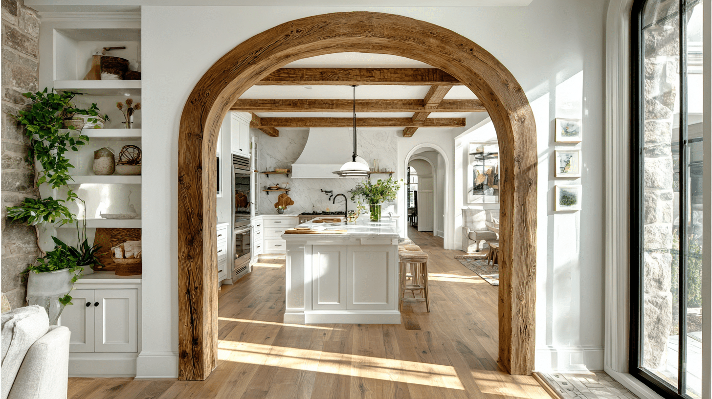 Rounded Barn-Style Pantry Entrance